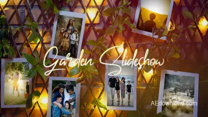 Garden Nights Slideshow Video Displays template preview