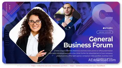General Business Forum Slideshow Openers template preview