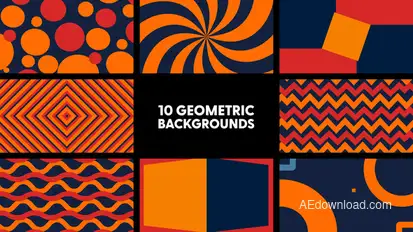 Geometric Backgrounds Elements template preview