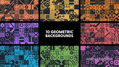 Geometric Backgrounds Elements template preview