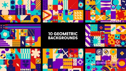 Geometric Backgrounds Elements template preview