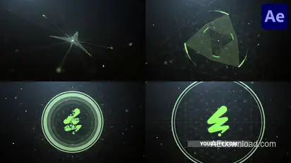 Geometric Glitch Logo Reveal for After Effects Logo Stings template preview