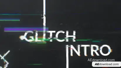 Geometric Glitch Logo Reveal Logo Stings template preview