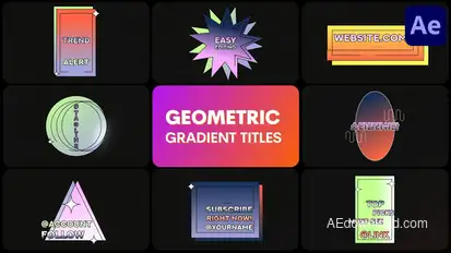 Geometric Gradient Titles for After Effects Titles template preview