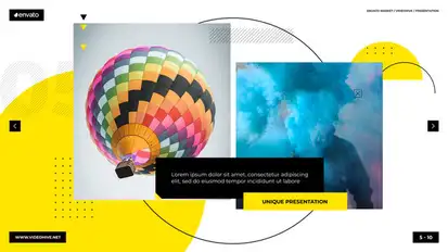 Geometric Minimal Slideshow Video Displays template preview