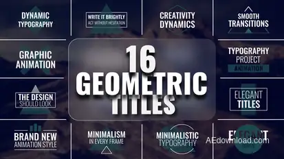 Geometric Titles Titles template preview