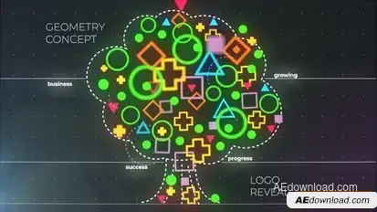 Geometry Shapes Concpt Logo Openers template preview