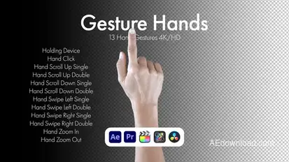 Gestures Hands Elements template preview
