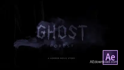 Ghost Forest Horror Trailer Video Displays template preview