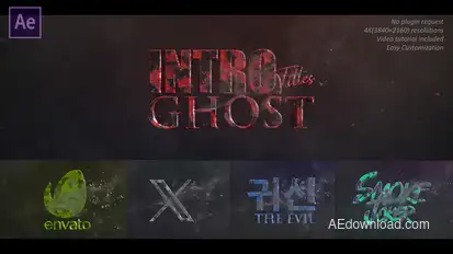 Ghost Smoke Text Logo Intro Titles template preview
