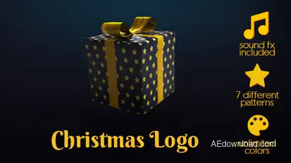 Gift Box Logo Christmas and New Year 2024 Logo Stings template preview