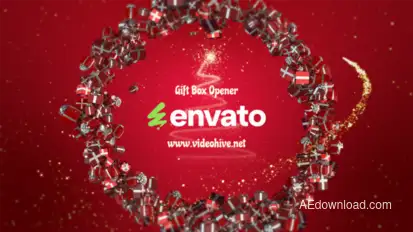 Gift Box Logo Reveal Logo Stings template preview