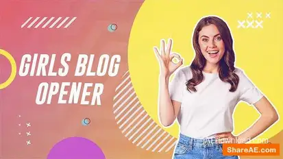 Girls Blog  Opener Openers template preview