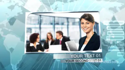 Glass Arrows Corporate Slideshow Video Displays template preview