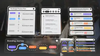 Glass Infographic Logo Stings template preview