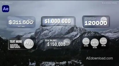 Glass Infographic Widgets Logo Stings template preview