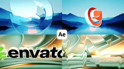 Glass Logo Reveal Logo Stings template preview