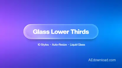 Glass Lower Thirds Elements template preview
