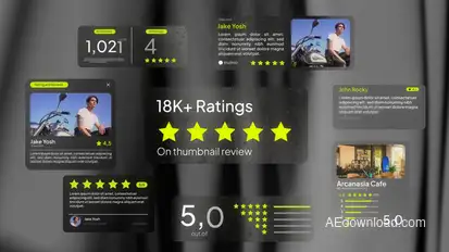 Glass Review Ratings Product Promo template preview