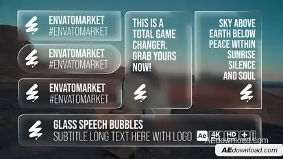 Glass Speech Bubbles Elements template preview