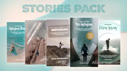 Glass Stories Elements template preview