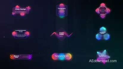 Glass Titles Titles template preview