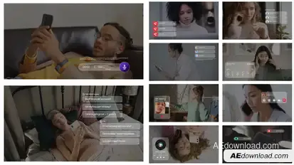 Glassmorph mobile phone Elements template preview