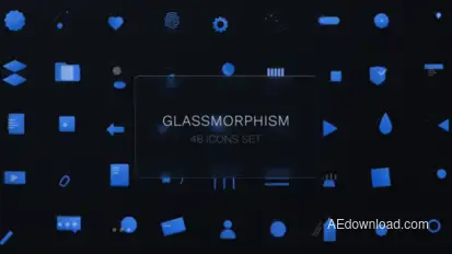 Glassmorphism | Glass Icons Pack Infographics template preview