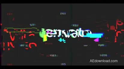 Glitch Abberation Logo Logo Stings template preview