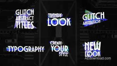 Glitch Abstract Titles Titles template preview