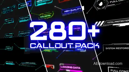 Glitch Callout Pack Titles template preview