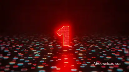 Glitch Countdown Logo Logo Stings template preview