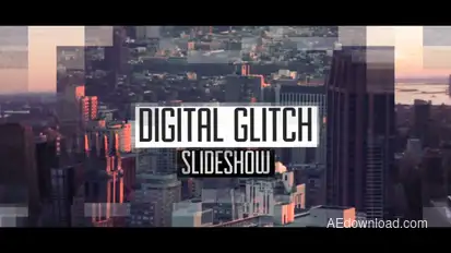 Glitch Data Slideshow Openers template preview