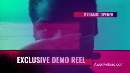 Glitch Demo Reel Video Displays template preview