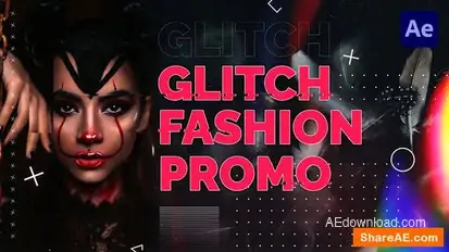 Glitch Fashion Promo Openers template preview