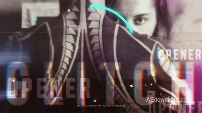 Skilled Glitch Intro Openers template preview