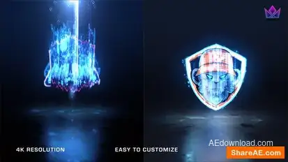 Glitch Futuristic Logo Reveal Logo Stings template preview