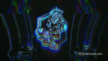 Glitch Ghost Logo Logo Stings template preview