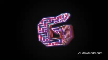Glitch Holo Logo Logo Stings template preview