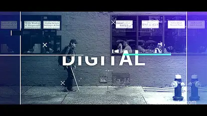 Glitch Intro Openers template preview