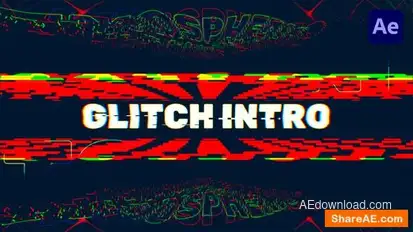 Glitch Intro Openers template preview
