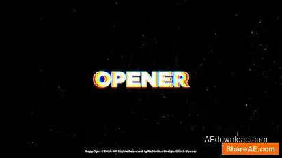 Glitch Intro Openers template preview