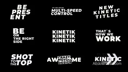 Glitch Kinetic Titles | AE Titles template preview
