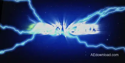 Glitch Lightning Reveal Logo Stings template preview