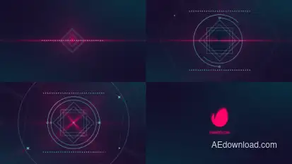 Glitch logo Logo Stings template preview