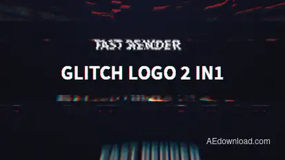 Glitch Logo 2 in 1 Video Displays template preview