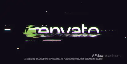 Glitch Logo Video Displays template preview