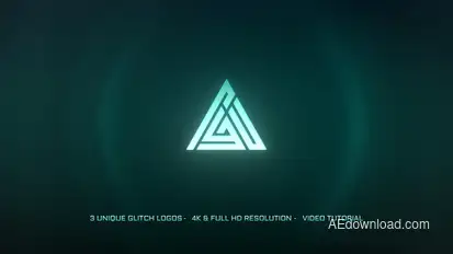 Glitch Logo 3 In 1 Logo Stings template preview