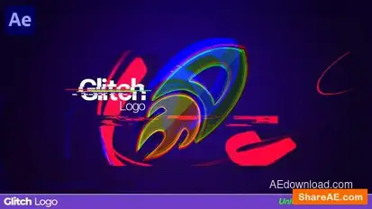 Glitch Logo Logo Stings template preview