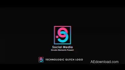 Glitch Logo Logo Stings template preview